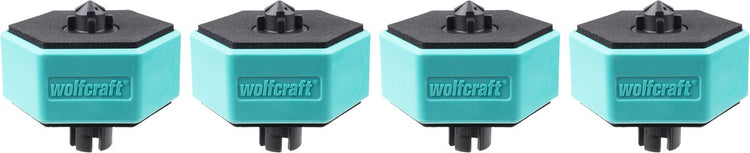 Wolfcraft – Werkbankzubehör – 4 multifunktionale rutschfeste Werkstückauflagen für Arbeitstisch – 20 mm – 6892000