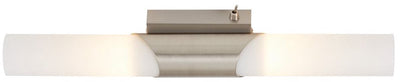 B.k.licht briloner kabili - LED-Spiegellampe - Badezimmerspiegelbeleuchtung - 2x E14-Fassung - Nickel - 43,5 cm