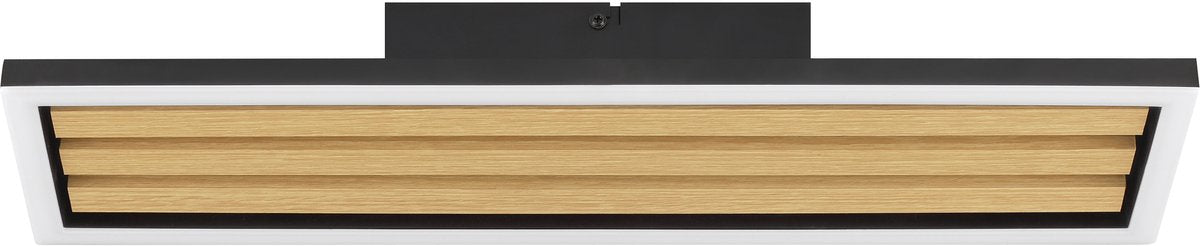 Brilliant Calma – Deckenleuchte – LED 20 W – 2600 lm – 3000 K – 3-stufig dimmbar – schwarzes Holz