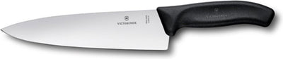 Victorinox Schweizer klassisches Kochmesser – 20 cm – Edelstahl Fibrox – schwarz – Blister