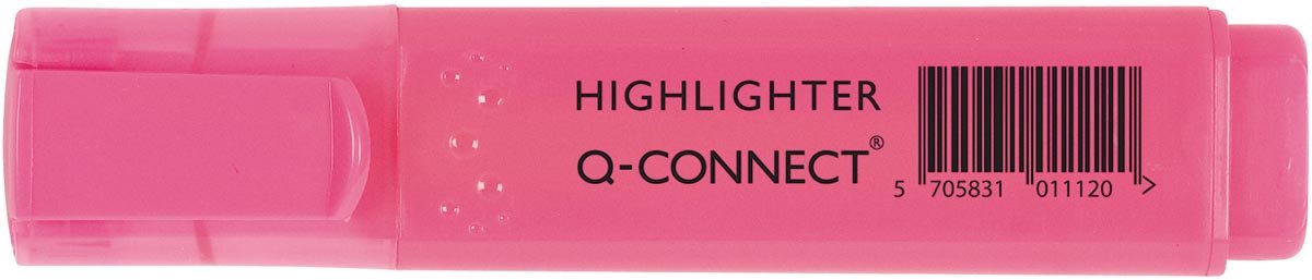 Q-Connect Textmarker, rosa 10 Stück