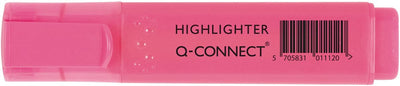 Q-Connect Textmarker, rosa 10 Stück
