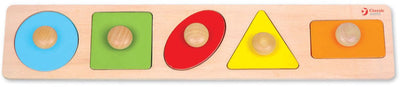 Klassische Welt der Welt Holz Noppen -Puzzle Formen, 5st.
