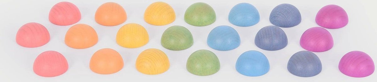 Tickit® Regenbogen-Holzhalbkugeln