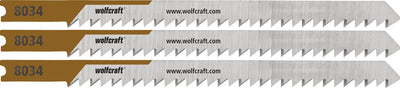 Wolfcraft – MDF-Stichsägeblätter für Holz – Feinschnitt-Stichsägeblatt – HCS-Sägeblatt mit U-Schaft – 8034000