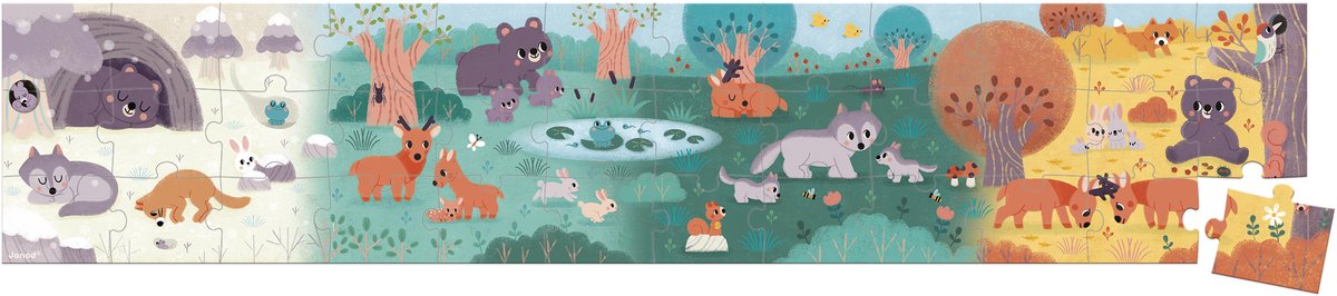 Janod – WWF – Puzzle 4 Jahreszeiten – 36 Teile
