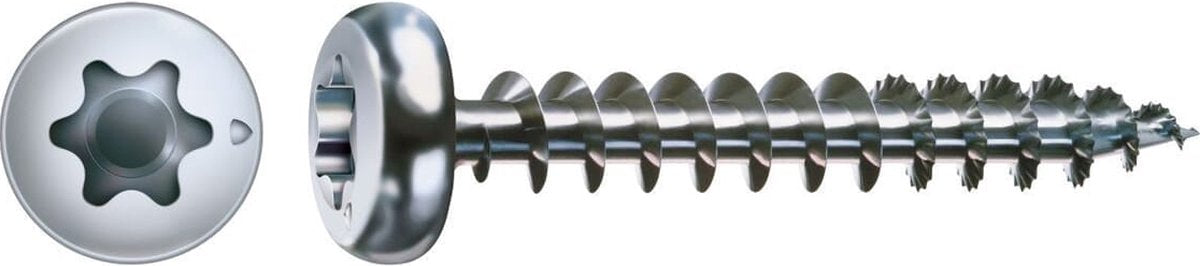Spax Torx-Holzschraube mit konvexem Kopf – 4,0 x 20 mm – T10 – 16 Stück