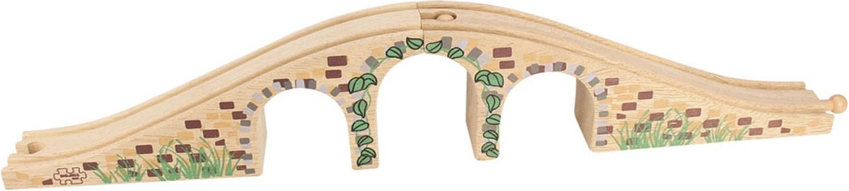 Bigjigs Holzschienenbrücke mit 3 Bögen