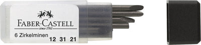 Faber-Castell Faber-Castell Bleistiftminen für Kompass – Tube mit 6 Stück.