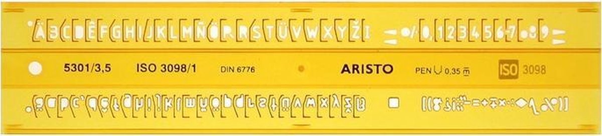 Aristo Aristo AR-5301 3 Buchstabenvorlage 3,5 mm H-Profil Schriftform B Law