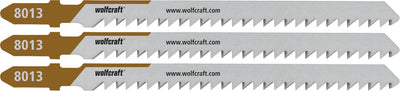 Wolfcraft – 3 Stichsägeblätter für MDF – 65 mm Feinschnitt – HCS-Sägeblatt mit T-Schaft – Holz – 8013000