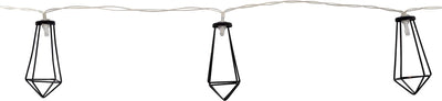 Bo-Camp – Industrial – Lichterkette – Galvin – 10 Lichter – 5 Lumen – Schwarz
