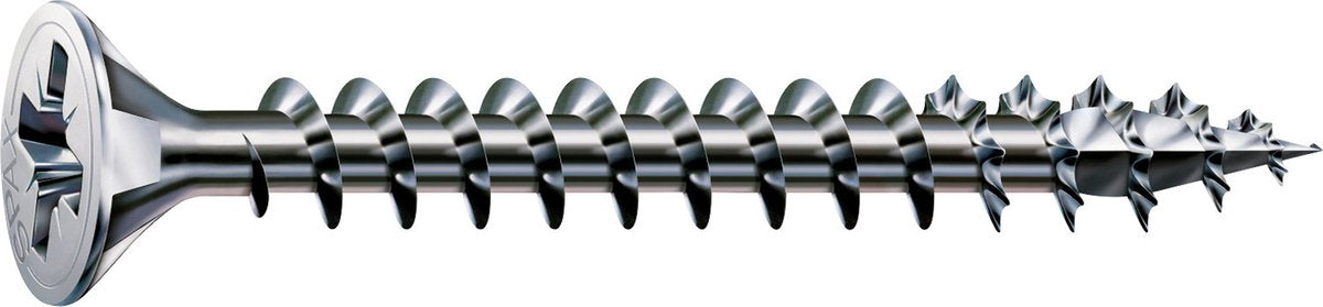 Spax Universalschraube, 5 x 50 mm, 180 Stück, Vollgewinde, Senkkopf, Kreuzschlitz Z2, 4cut, Wirox - 8000000287961