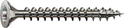 Spax Edelstahlschraube, 3,5 x 20 mm, 180 Stück, Vollgewinde, Senkkopf, T-Star Plus T15, 4Cut, Edelstahl A2 - 8000000287176