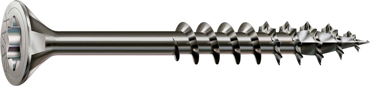 Spax Edelstahlschraube, 4 x 40 mm, 90 Stück, Teilgewinde, Senkkopf, T-Star Plus T20, 4Cut, Edelstahl A2 – 8000000276484