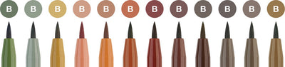 Faber-Castell Zeichenstift – Pitt Artist Pen – Erde – 12 Stück – FC-267422