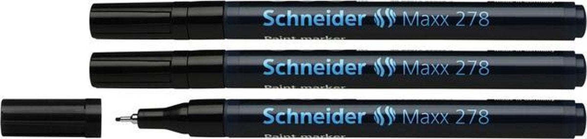 Schneider Schreibgeräte Schneider Paint Marker - Maxx 278 - 0,8 mm - Schwarz - 3 Stück - S-127801-3