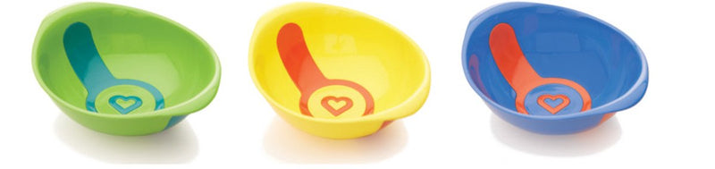 Munchkin Kindergeschirr - Weiße Hot Bowls - Hitzeempfindliche Schüsseln - 3er-Set - Spülmaschinenfest - Ab 6 Monaten - 3-teiliges Geschirrset für Kinder