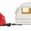 Toi-Toys Metall-Rückzugauto mit Caravan 1:48