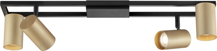 Brilliant Salor – Deckenleuchte – Gu10 4 x 5 W – 350 lm – 3000 K – dimmbar – Schwarzgold