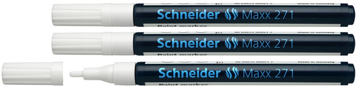 Schneider Schreibgeräte Schneider Paint Marker - Maxx 271 - 1-2 mm - Weiß - 3 Stück - S-127149-3