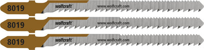 Wolfcraft – Hartholz-Stichsägeblätter 50 mm – Spiegelschliff – Stichsägeblatt hcs mit T-Schaft – Holz – 8019000