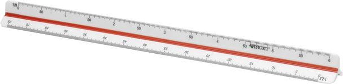 Westcott Maßstabsstab – 30 cm – Maßstab 1:2,5 5 10 20 50 100 – ac-e10164