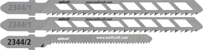 Wolfcraft – Gipskarton-Stichsägeblätter – 3-teilig – für gerade und gebogene Schnitte in Gipskarton – 2344000