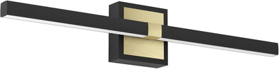 Eglo Peguera Wandleuchte – LED – 60 cm – Schwarzgold – Badezimmer – Spiegelleuchte