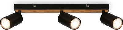 Briloner tib - Deckenprojektor - 2172034 - schwenkbar - an aus über Wandschalter - 15,5 x 5,5 x 44 cm - schwarzes Holz