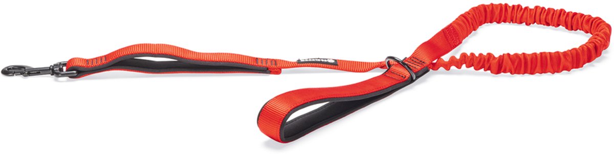 Beeztees Parinca Premium elastische Laufleine – Hundeleine – Nylon – Rot – 120 cm x 25 mm