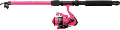 Albatros - Tele Combo Pink - Teleskop-Casting-Rutenrolle - 210 cm - Pink inklusive Nylonschnur