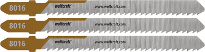 Wolfcraft – 3 Stichsägeblätter für Hartholz – 50 mm sauberer Schnitt – T-Schaft – 8016000
