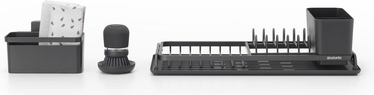 Brabantia Geschirrspülset kompakt – 4-teilig – dunkelgrau