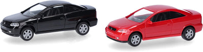 Herpa Opel Coupé, schwarz rot (Mini-Kit 2 Stk.)