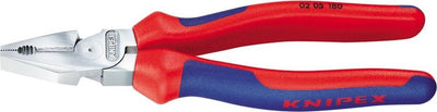 Knipex Kraft-Kombizange verchromt mit Mehrkomponentengriffen 200 mm - 0205200