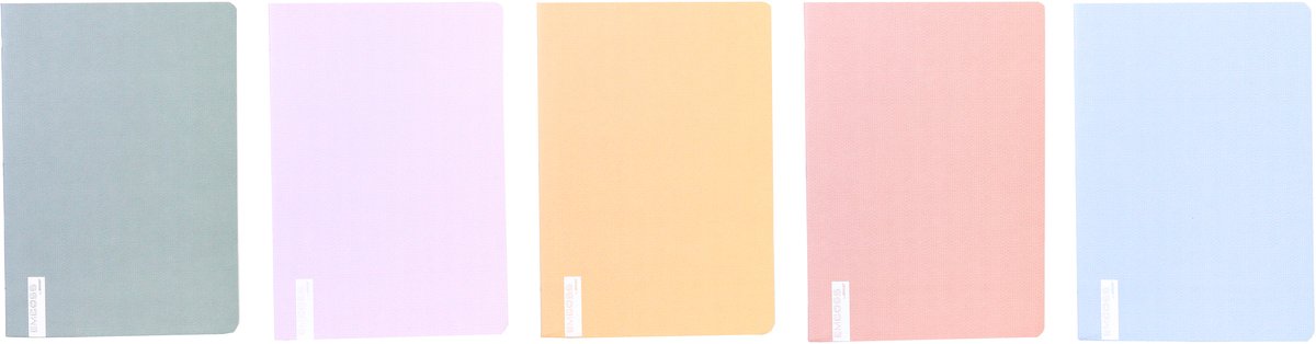 Ancor Notizbuch mit Trockenprägung, A5, Diamant – 5 Stück – verschiedene Farben