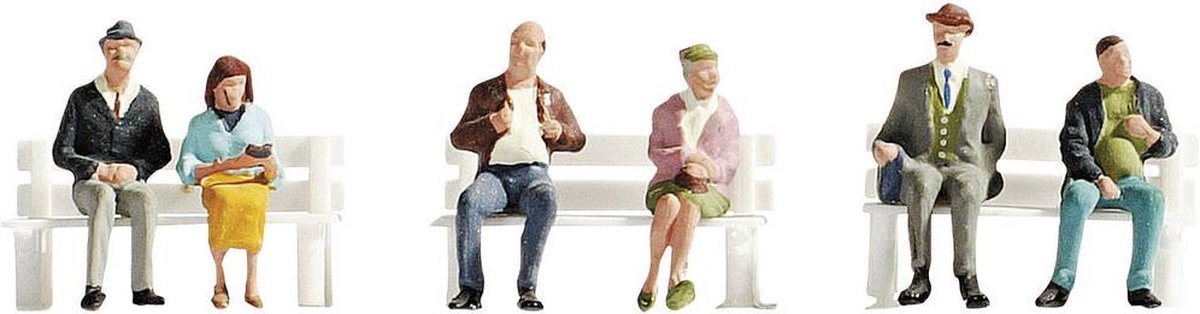 Noch 36242 n Reisende Figuren bemalt, sitzend
