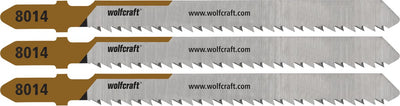 Wolfcraft – Sperrholz-Stichsägeblätter – 50 mm – Feinschnitt – T-Schaft – Stichsägeholz – 8014000