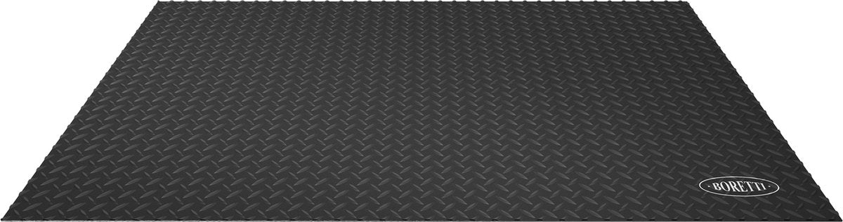 Boretti - Grillbodenmatte - 120 x 80 cm - Fliesenschutz - Schwarz