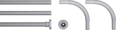 Sealskin Duschvorhangstangen-Set aus mattem Aluminium