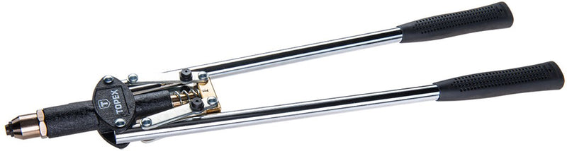 Topex - Vorwärtsnietzange - Aluminiumklammern 2,4 3,2 4,0 4,8 mm - verlängerte Griffe - einfacher Wechsel