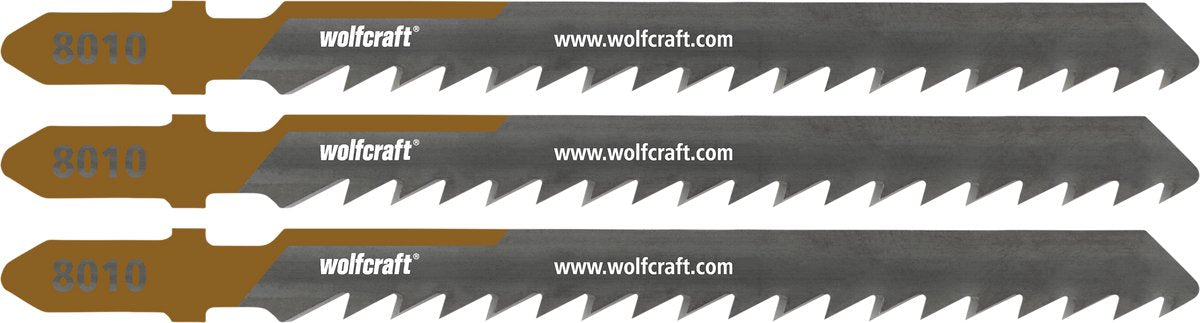 Wolfcraft – Holz-Stichsägeblätter – 3 Stück – Stichsäge – 8010000