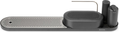 Brabantia Sinkstyle Spülbecken-Organizer und Seifenspender-Set – groß – Mineral Infinite Grey
