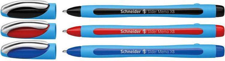 Schneider Schreibgeräte Schneider Kugelschreiber – Slider Memo – Feder xb 1,4 mm – 3 Stück – S-150293