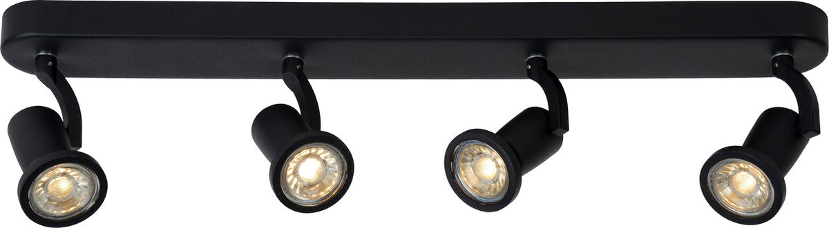 Lucide Jaster-LED - Deckenstrahler (Deckenleuchte) - LED - GU10 - 4x5W 2700K - Schwarz