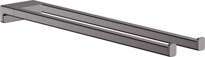 Hansgrohe addstoris Handtuchhalter 2-Deckel, gebürstetes Schwarzchrom
