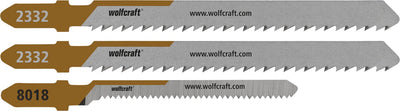 Wolfcraft – Stichsägeblätter für Parkett – 3 Stück – für saubere gerade und Schnitte durch Holzböden – Parkettboden – 2332000