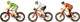 Noch 36897 n Radfahrerfiguren bemalt