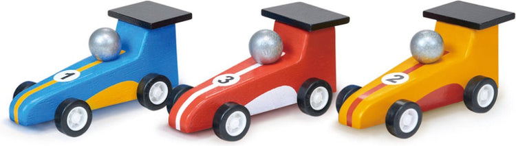 Mentari-Fahrzeuge – Rennwagen zum Zurückziehen – 9 x 4,2 x 4,1 cm – 3 Stück – 3 Jahre